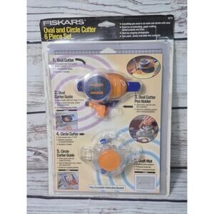 Fiskars Oval and Circle Cutter 6-Piece Set Plus Complete Instruction Booklet
